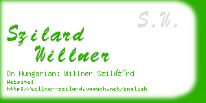 szilard willner business card